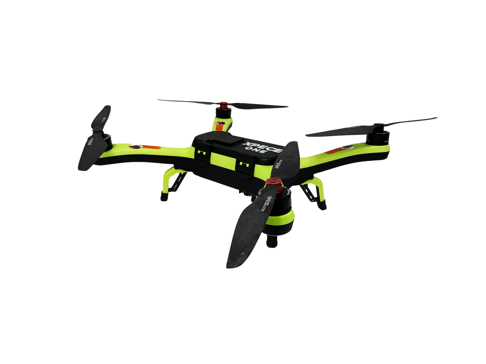 Xpece ONE BARE fishing drone 3/4 view with transparent background