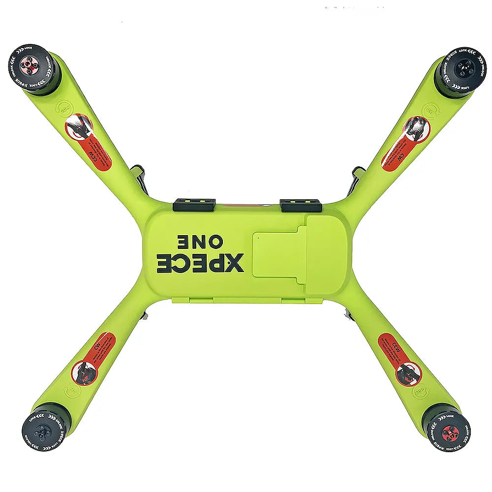 Xpece Rescue Drone top view showing the quadcopter body and arms