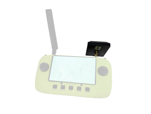 XPECE drone remote controller with video extender patch antenna mounted on top for stronger FPV video signal